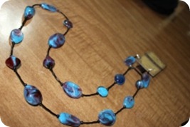 blue and black necklace
