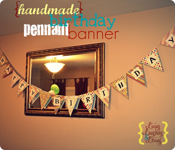 handmade birthday pennant banner