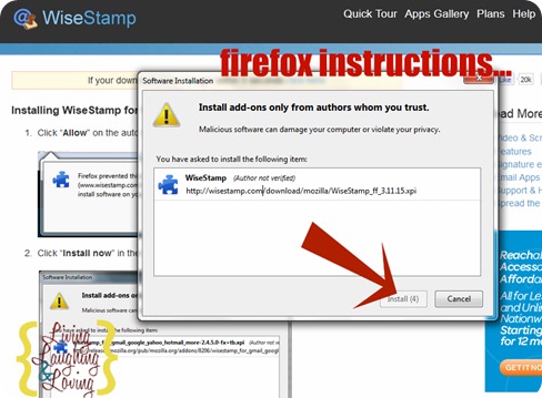 wisestamp install firefox2