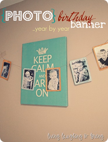 photo birthday banner with title