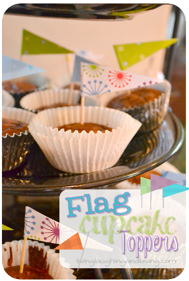 easy flag cupcake toppers